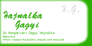 hajnalka gagyi business card